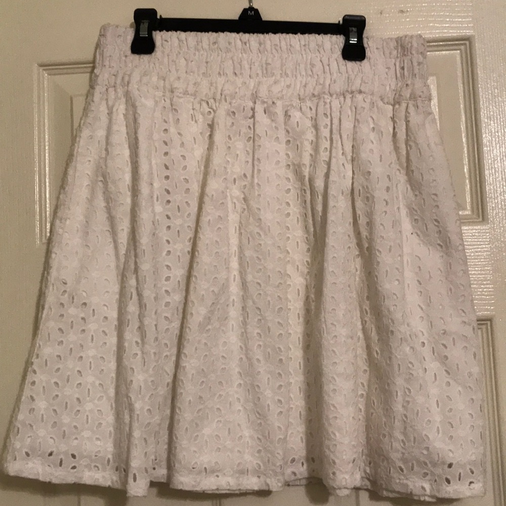 White Eyelet Skirt